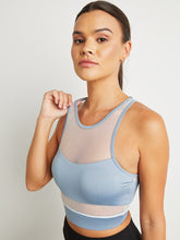 Round Neck Mesh Sports Bra